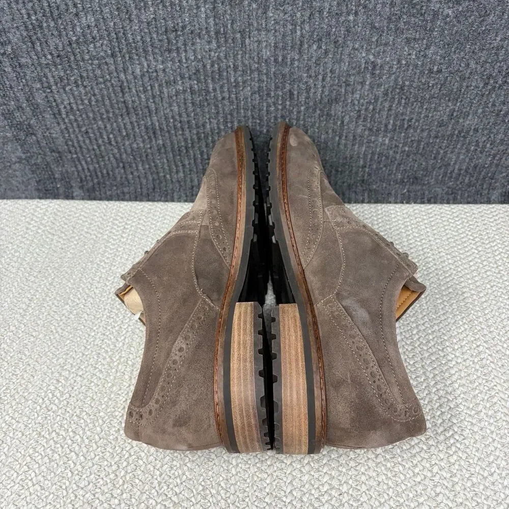NEW Ecco Vitrus I Wingtip Derby Oxford Dress Shoes Brown Suede Mens 9 US 43 EU